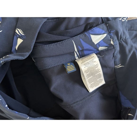 Polo Ralph Lauren RRL Swim Golf Stretch Shorts Navy MEN Size 36 Sailboats Preppy - Picture 4 of 11